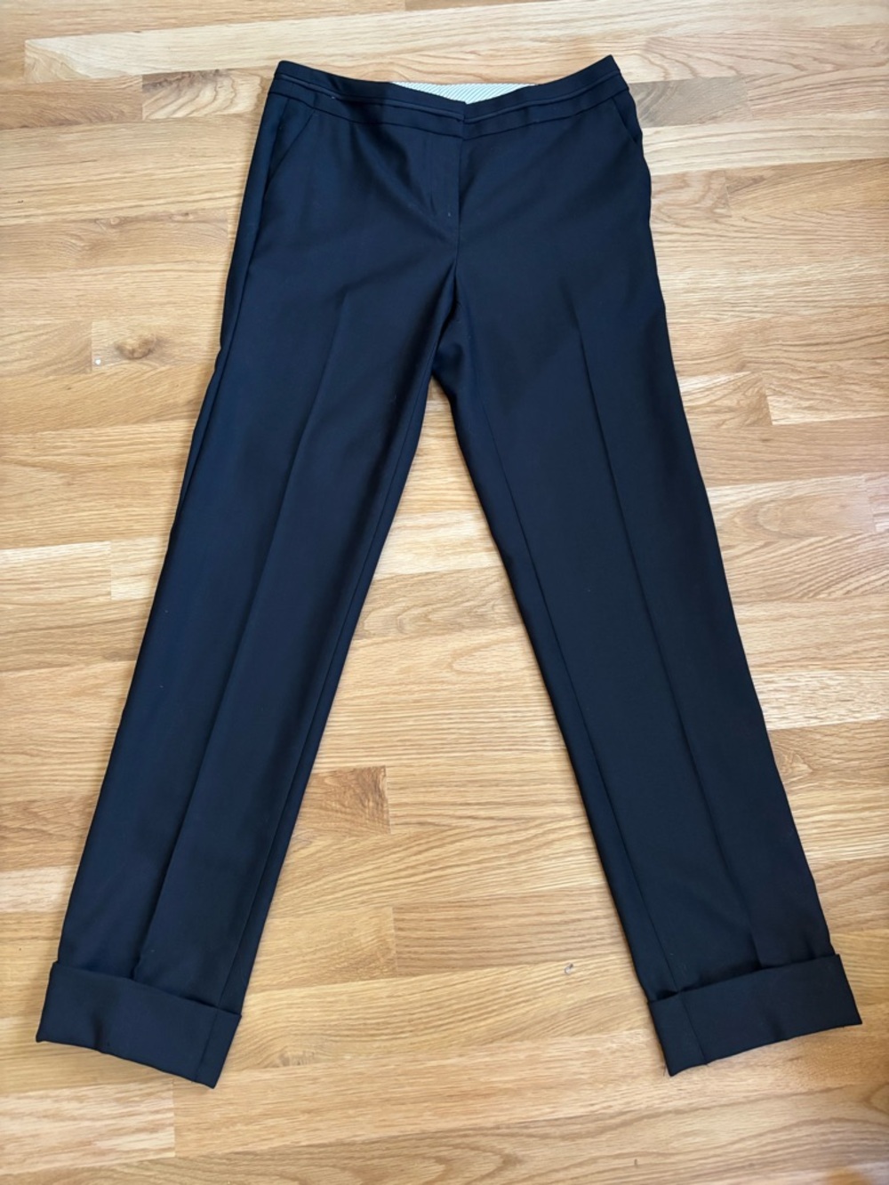 Brooks Brothers Black Cuffed Dress Pants